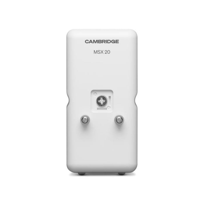 Cambridge Audio MSX20 Wired Satellite Speaker in white, rear view