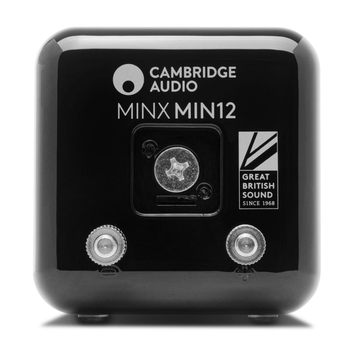 Back end view of Cambridge Audio Minx MIN12 Black Speakers