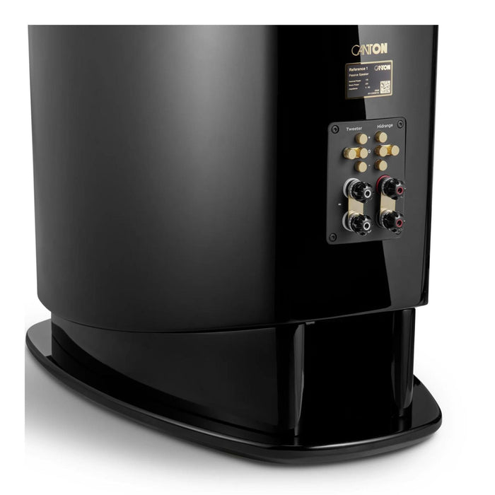 Canton Reference 1 Floorstanding Speaker, black piano rear view