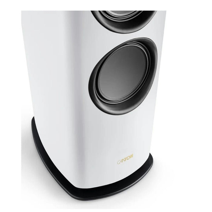 Canton Reference 2 Floorstanding speaker, white satin close up woofer