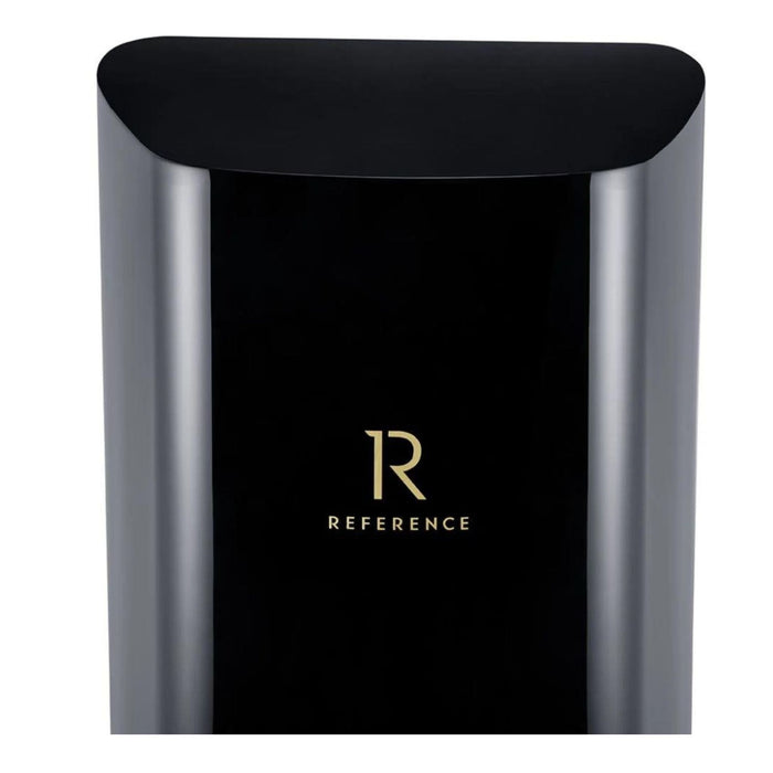 Canton Reference 5 floorstanding speaker, black piano close up rear logo