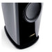 Canton Reference 5 floorstanding speaker, black piano close up bottom woofer