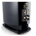 Canton Reference 5 floorstanding speaker, black piano close up binding posts