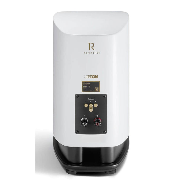 Canton Reference 9 Bookshelf Speaker, white satin rear view