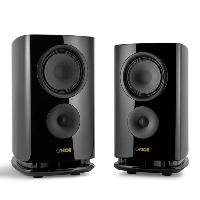 Canton Reference 9 Bookshelf Speaker, black piano pair