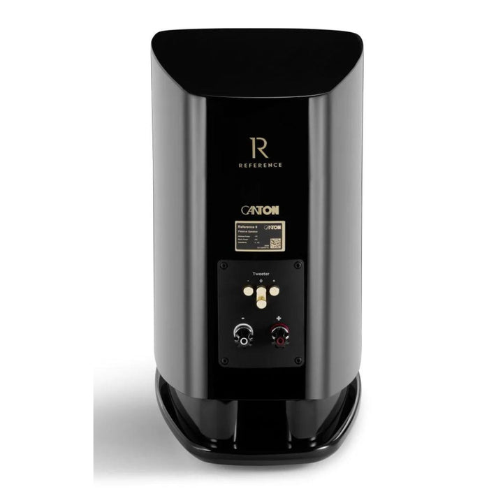 Canton Reference 9 Bookshelf Speaker, black piano back view