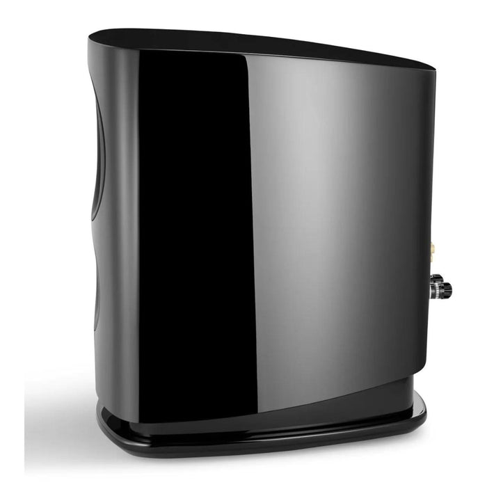 Canton Reference 9 Bookshelf Speaker, black piano side view