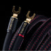 Clarus Crimson MkII Speaker Cables, spade connectors detail shot
