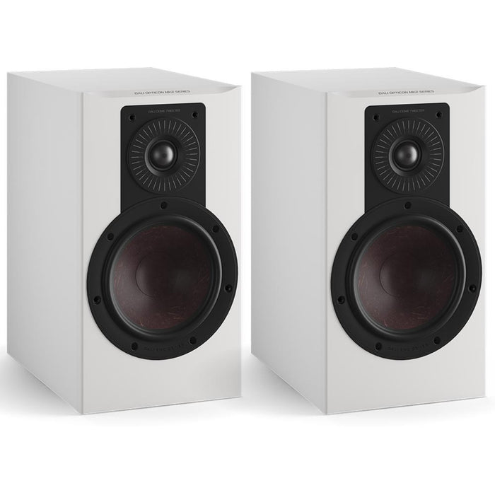 DALI Opticon 2 MK2 Bookshelf Speakers, white