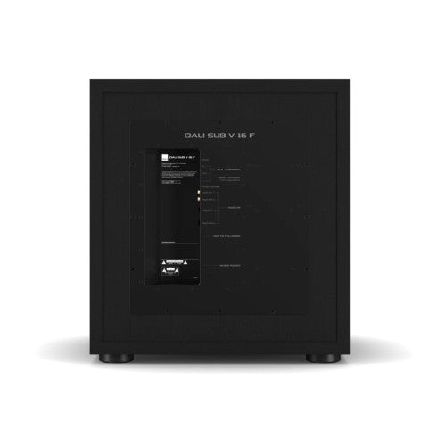 DALI Sub V-16 F 16" Powered Subwoofer rear panel, inputs