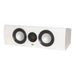 ELAC Carina Center Channel Speaker, satin white angled view