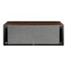 ELAC Debut Reference DCR52 Center Channel Speaker, black and walnut front view with grill