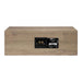ELAC Debut Reference DCR52 Center Channel Speaker, white and oak rear view, binding posts