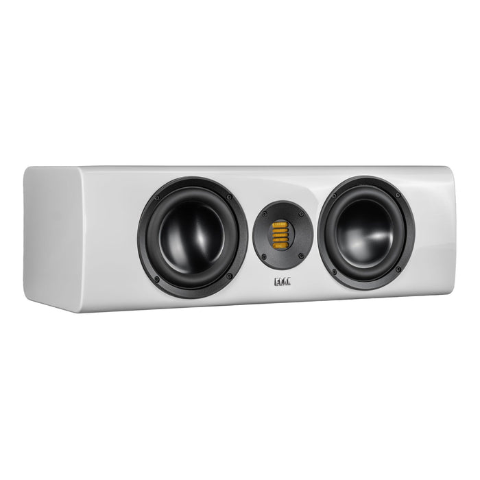 ELAC Solano 2.0 CC281 Center Channel Speaker, gloss white angled view