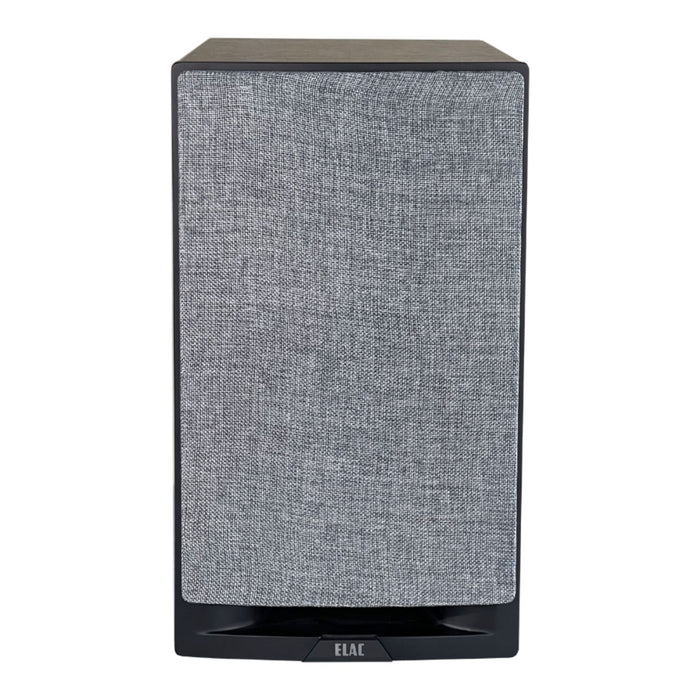 ELAC Uni-Fi Reference UBR62 Bookshelf Speaker, satin black with walnut sides with grill
