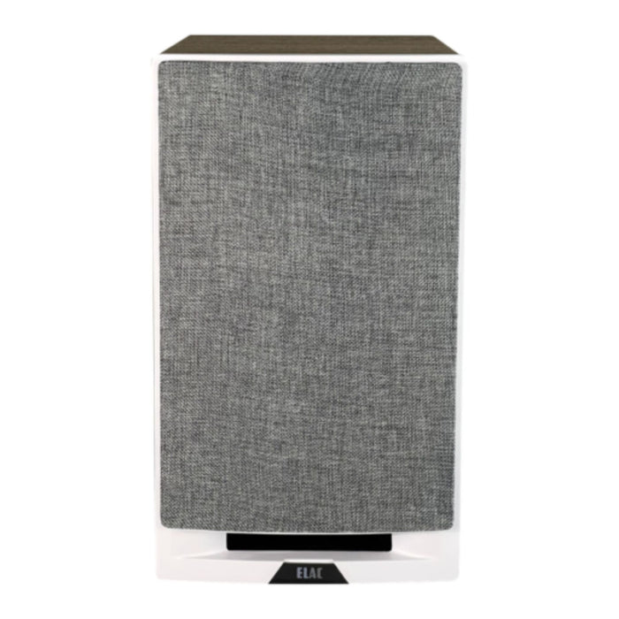ELAC Uni-Fi Reference UBR62 Bookshelf Speaker, satin white with oak sides with grill