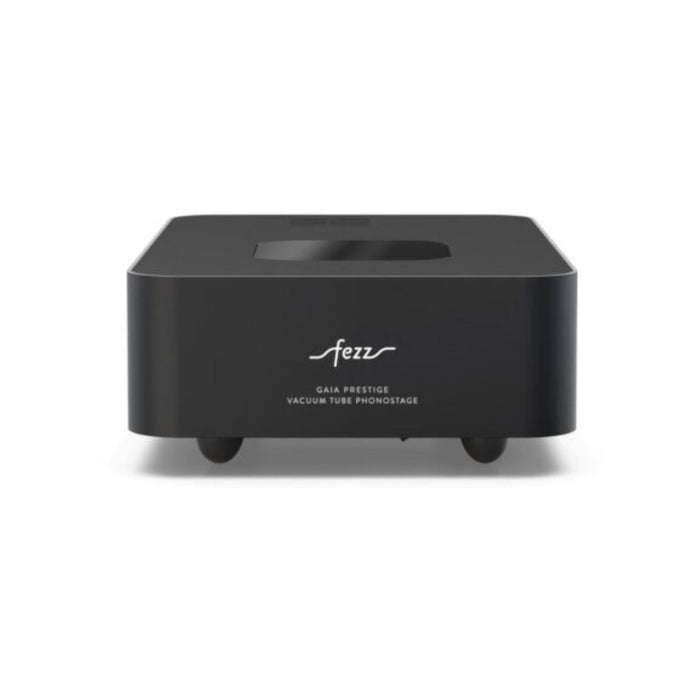 Fezz Audio Gaia Prestige MM/MC Phono Stage front view, in black