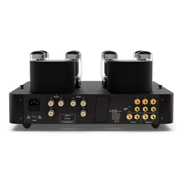 Fezz Olympia Dual Mono Tube Integrated Amplifier, Black Ice Finish back view