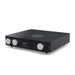 Fezz Audio Sagita Prestige Premium Balanced Tube Preamplifier angled view, in Black Ice