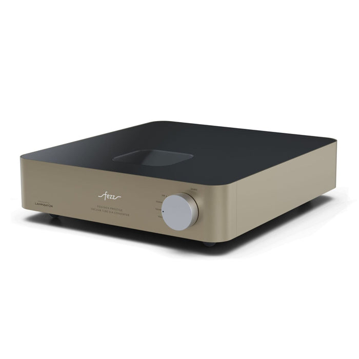 Fezz Audio Equinox Prestige Balanced Tube DAC, angled view in Sunlight