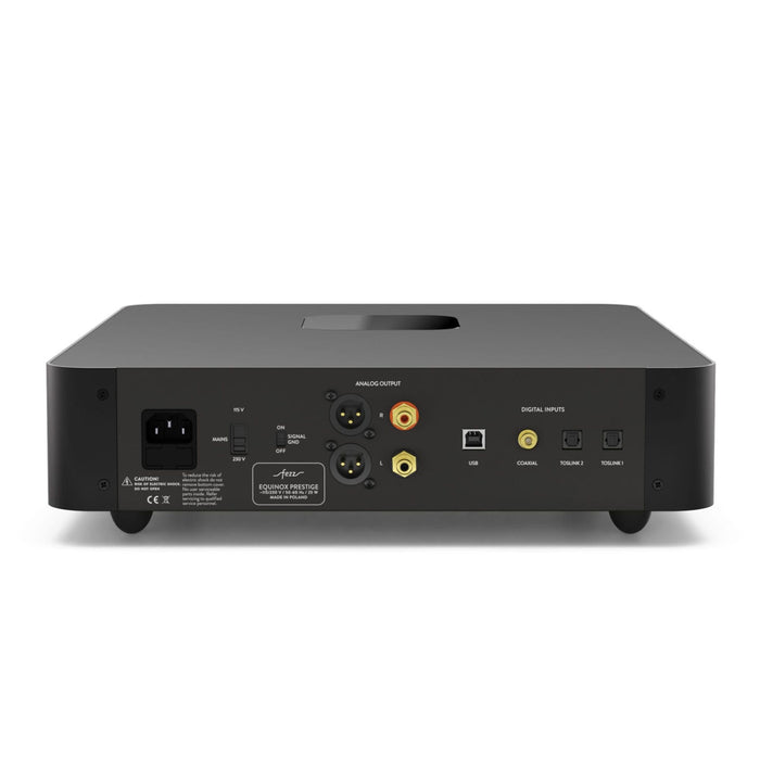 Fezz Audio Equinox Prestige Balanced Tube DAC in Black Ice, rear view