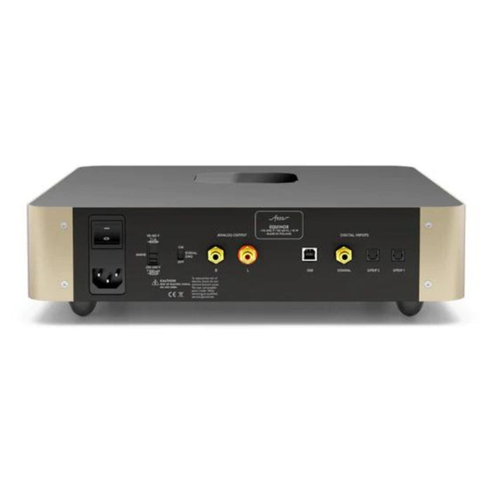 Fezz Equinox Tube DAC, Empowered by Lampizator, sunlight finish rear panel inputs and outputs
