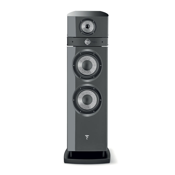 Focal Maestro Utopia Evo Floorstanding Speakers front view, in grey