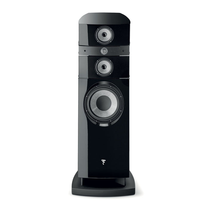Focal Stella Utopia EM Evo Floorstanding Speakers front view, in black