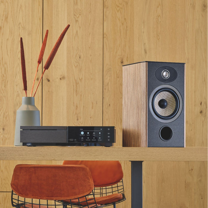 Focal Aria Evo X No. 1 Bookshelf Speakers, Prime Walnut lifestyle shot