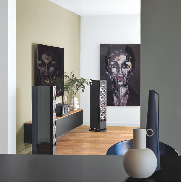 Focal Aria Evo X No. 3 Floorstanding Speakers, Black High Gloss Lifestyle shot