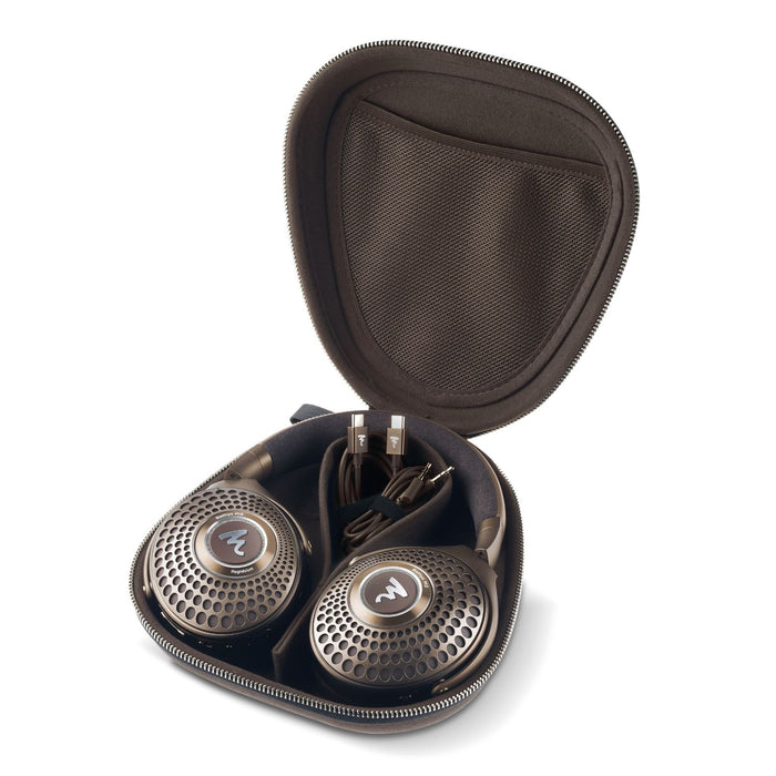 Focal Bathys MG Wireless Noise-Cancelling Headphones with included accessories in case