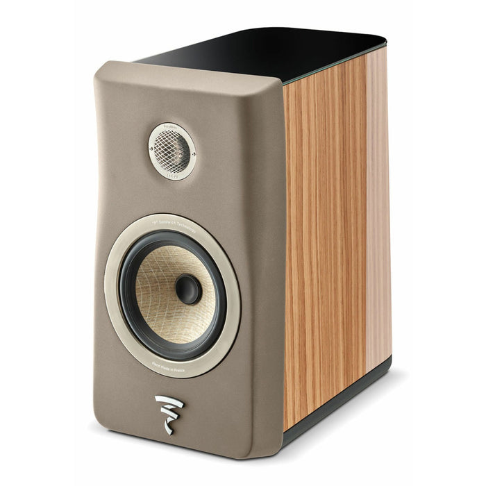 Focal Kanta No1 Bookshelf Speakers, walnut high gloss and taupe mat
