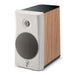 Focal Kanta No1 Bookshelf Speakers, walnut mat and ivory mat angled view