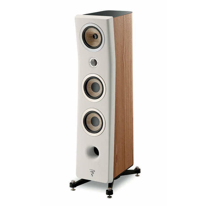 Focal Kanta No2 Floorstanding Speakers, walnut high gloss and ivory mat
