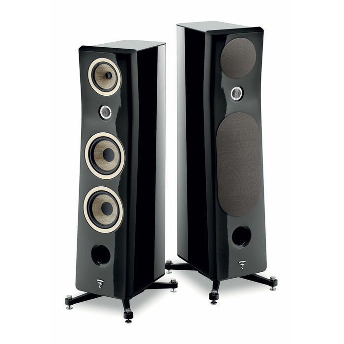 Focal Kanta No. 3 Floorstanding Speakers, black high gloss and deep black Pair