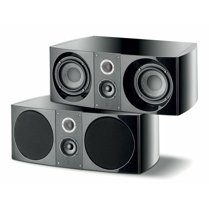 Focal Sopra Center Channel Speaker, black lacquer pair, one with grills