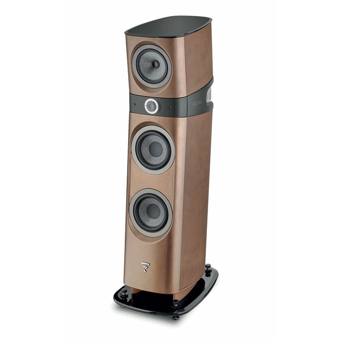 Focal Sopra No. 2 3-Way High-End Loudspeakers, brown concrete angled view