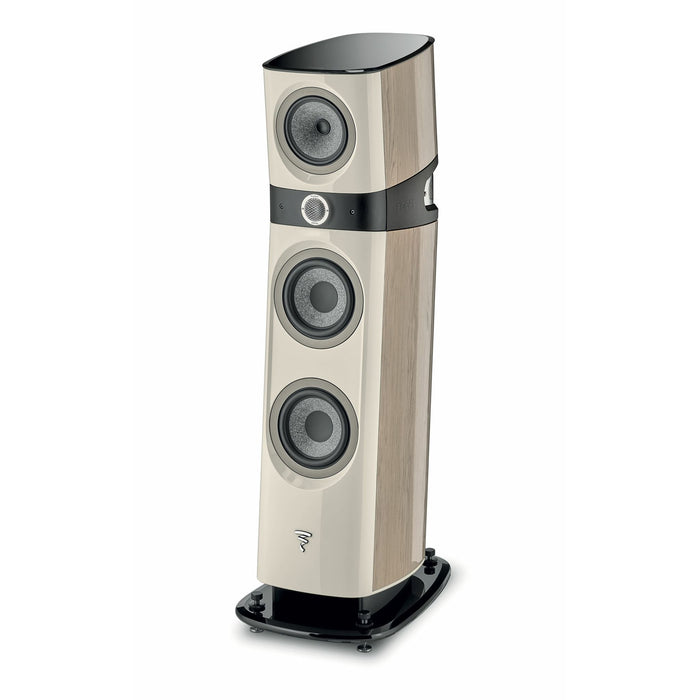 Focal Sopra No. 2 3-Way High-End Loudspeakers, light oak angled view