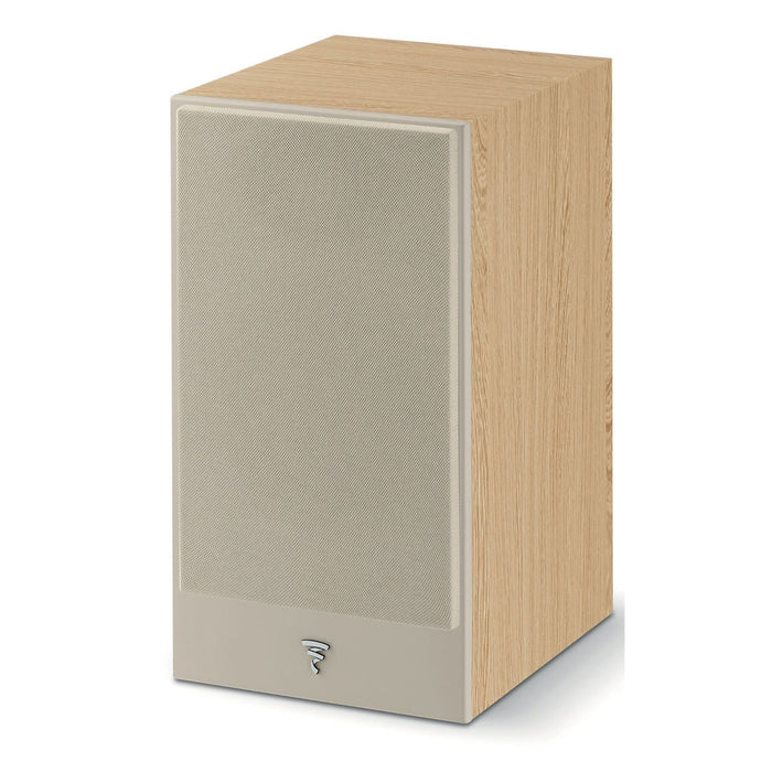 Focal Theva No. 1 Bookshelf Speakers, light wood with grill
