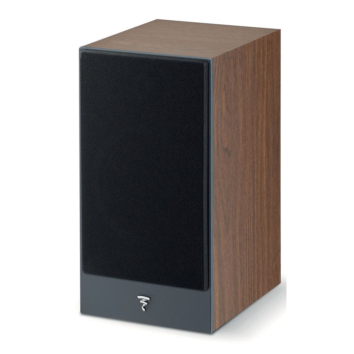 Focal Theva No. 1 Bookshelf Speakers, dark wood with grill