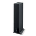 Focal Theva No. 2 Floorstanding Speakers, high gloss black angled view with grill