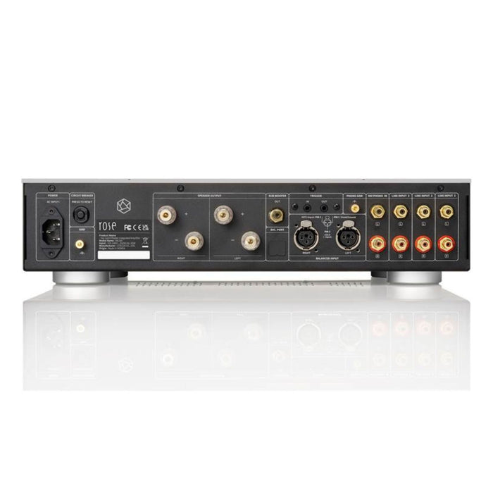 HiFi Rose RA280 Reference Integrated Amplifier, black rear panel, inputs and outputs
