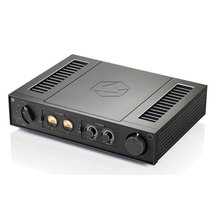 HiFi Rose RA280 Reference Integrated Amplifier, black, top angle view