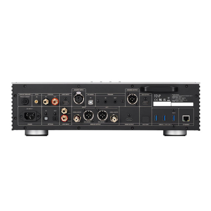 HiFi Rose RS151 Network Streamer rear panel, inputs and outputs
