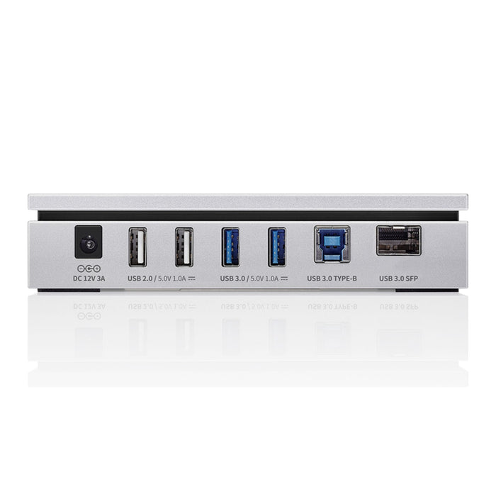 HiFi Rose RSA720 Optical USB Hub, pack panel view, inputs and outputs