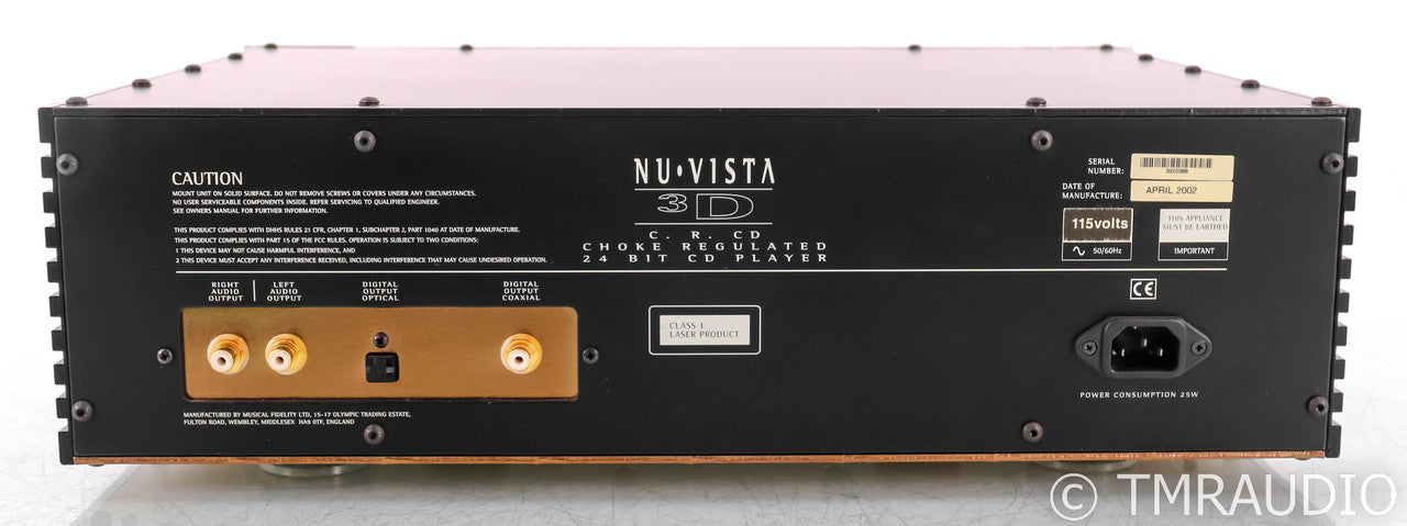 Musical Fidelity NuVista CD Player; Remote