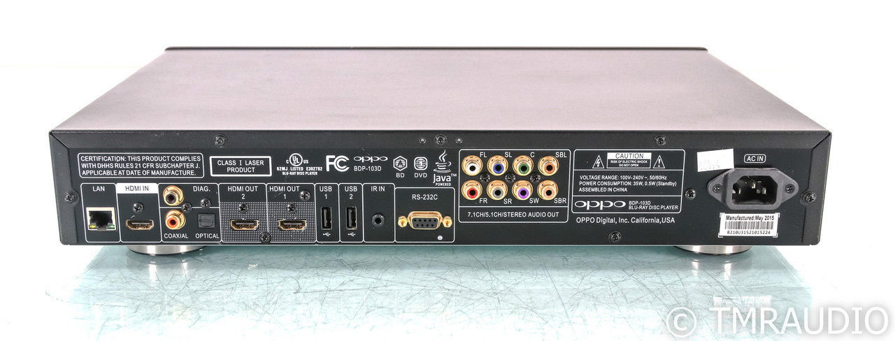 Oppo BDP-103D Universal Blu-Ray Player; BDP103D; Remote