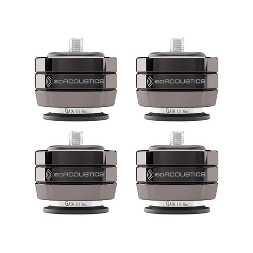 IsoAcoustics Gaia III Neo Isolators, dark chrome set of four