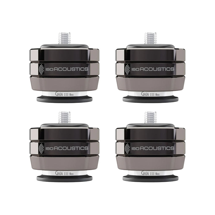 IsoAcoustics Gaia III Neo Isolators, dark chrome set of four