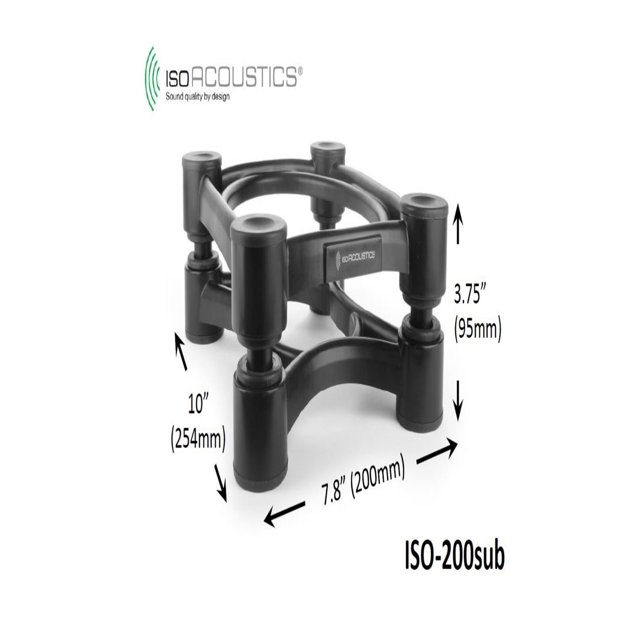 IsoAcoustics ISO-200 Sub Isolation Stand; ISO-200 Sub - The Music Room